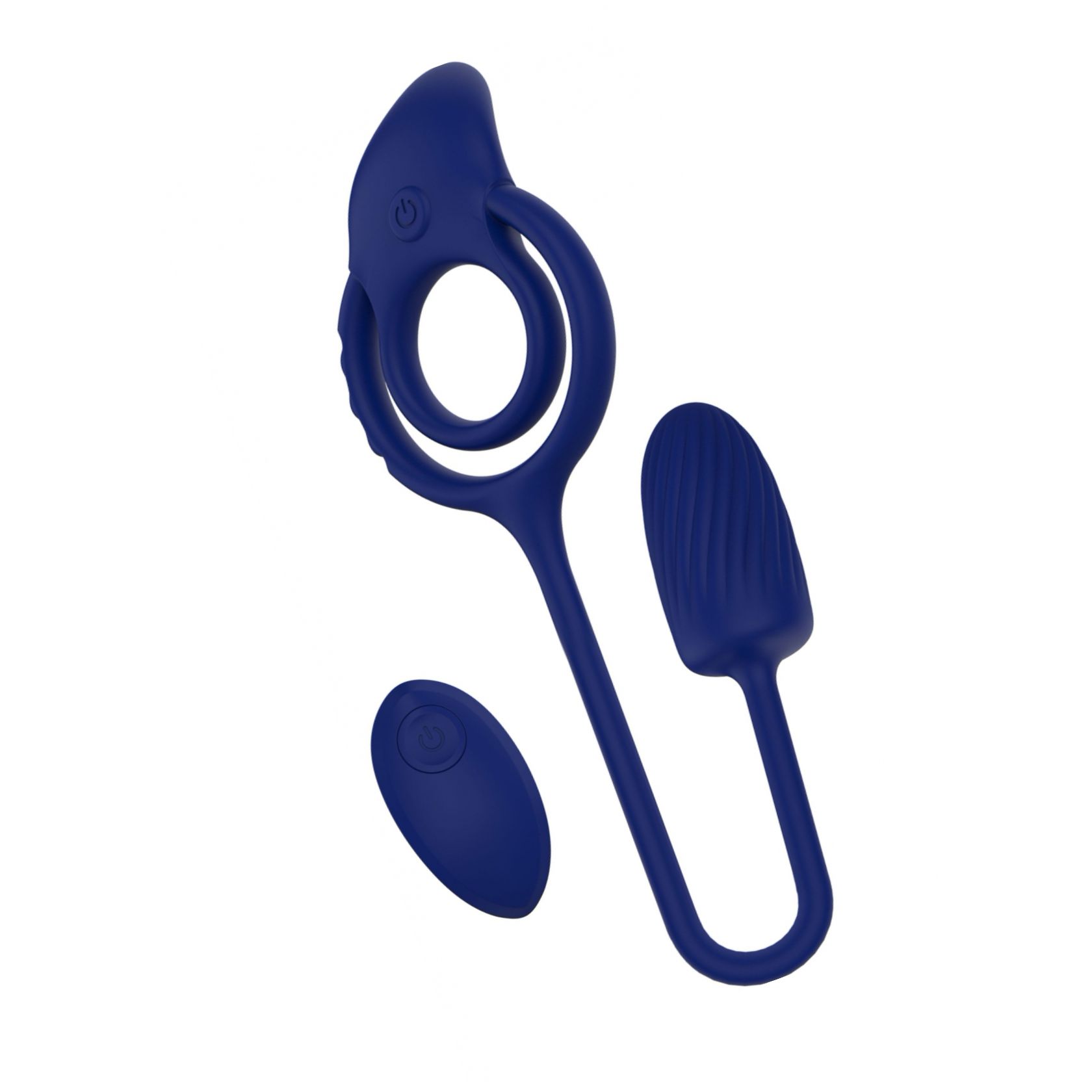 Inel Dublu ToyJoy Thria 2 Motoare Albastru