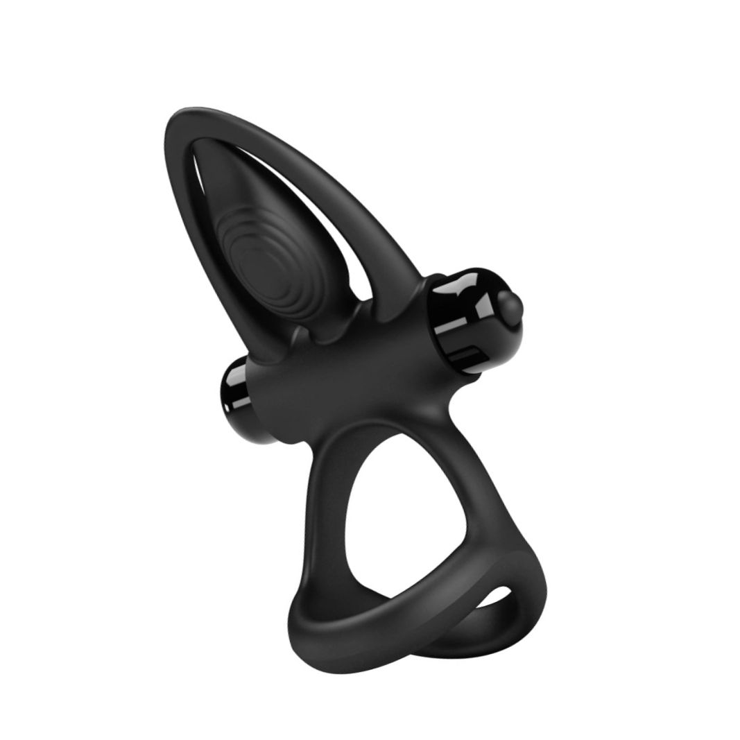 Pretty Love Inel Vibrant Negru, 10 Moduri Silențioase