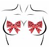 Leg Avenue Rhinestone Bow Nipple Jewels Rosu